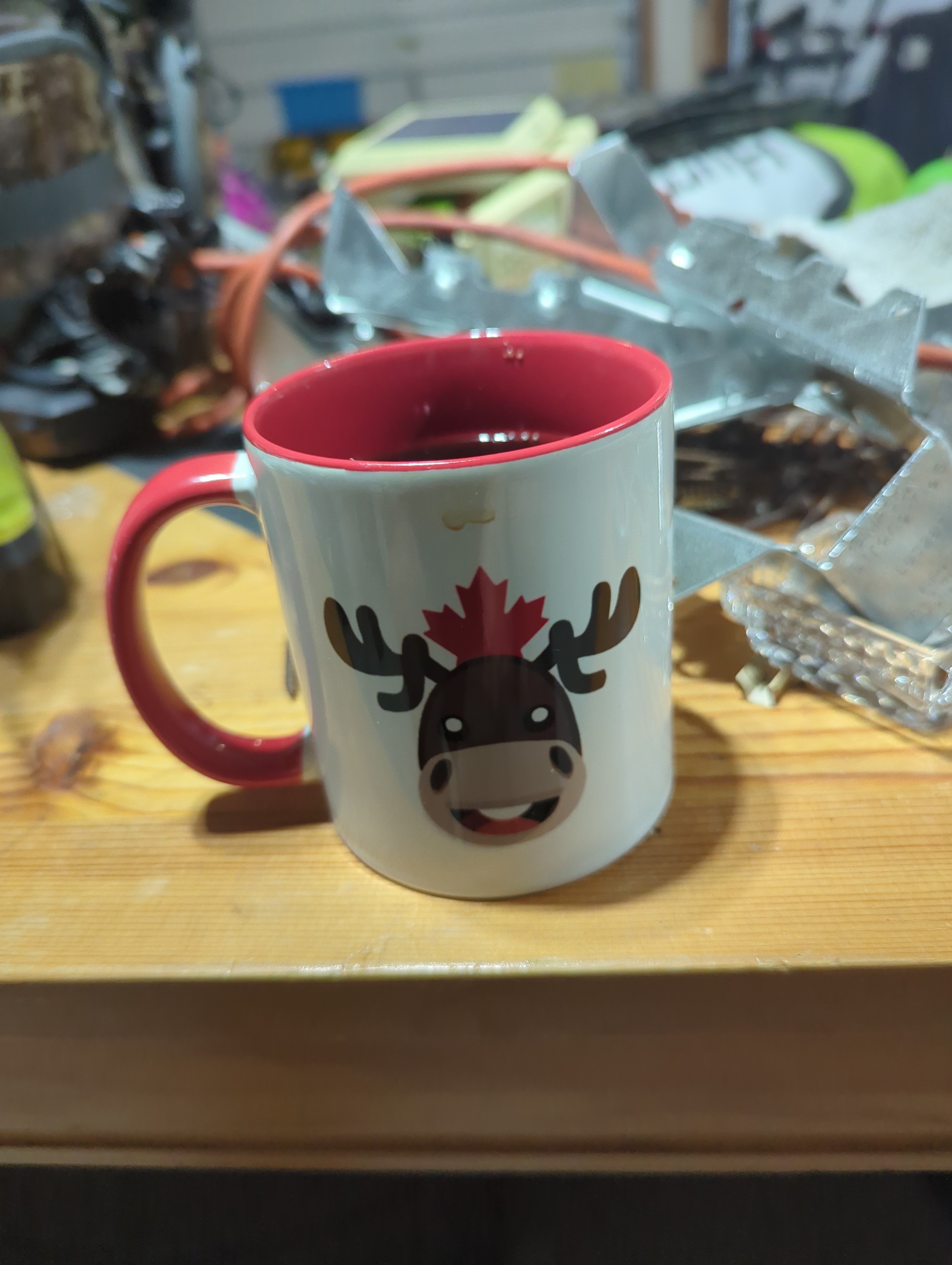 A mstdn.ca mug featuring a moose.
